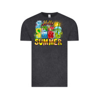 Vintage Black Hello Summer Vintage Tee - CowhideDigitalArt