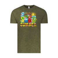 Vintage Olive Hello Summer Vintage Tee - CowhideDigitalArt