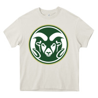 Cream The colorado state rams Heavy Core Tee - linhVisuals