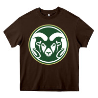 Chocolate Brown The colorado state rams Heavy Core Tee - linhVisuals