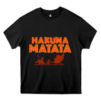 Black lion king hakuna matata Heavy Core Tee - linhVisuals