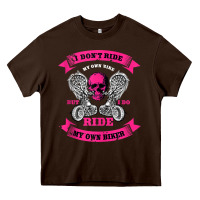 Chocolate Brown biker gear motorcycle gifts biker chick i ride my biker tank top Heavy Core Tee - linhVisuals