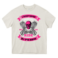 Cream biker gear motorcycle gifts biker chick i ride my biker tank top Heavy Core Tee - linhVisuals