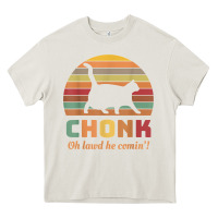Cream chonk cat scale meme retro oh lawd he comin' memes t shirt Heavy Core Tee - linhVisuals