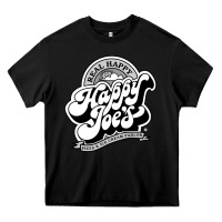 Black happy joes pizza Heavy Core Tee - linhVisuals
