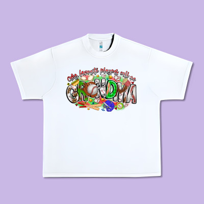 My Favorite Platers Call Me Grandma Baseball Urban Heavy Tee Designed By Cowhidedigitalart