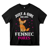 Black fennec fox just a girl who loves fennec foxes t shirt Heavy Core Tee - linhVisuals