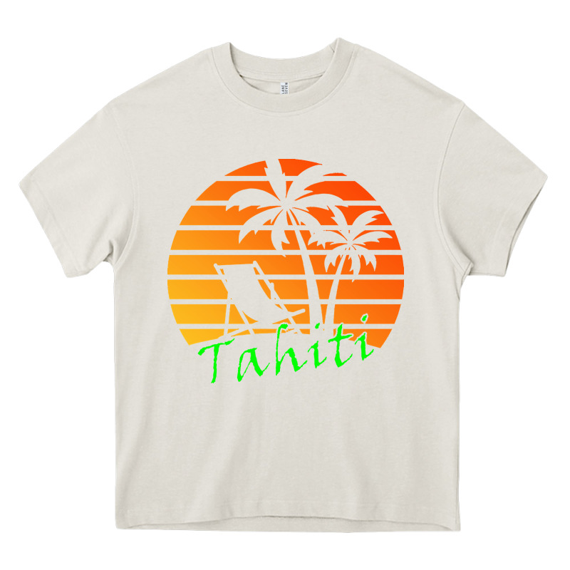Outdoor T  Shirt Tahiti Retro Vintage Sunset T  Shirt Heavy Core Tee by linhVisuals | Teevron