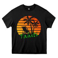 Black outdoor t  shirt tahiti retro vintage sunset t  shirt Heavy Core Tee - linhVisuals