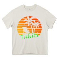 Cream outdoor t  shirt tahiti retro vintage sunset t  shirt Heavy Core Tee - linhVisuals