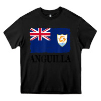 Black flag of anguilla   anguilla banner t shirt Heavy Core Tee - linhVisuals