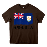 Chocolate Brown flag of anguilla   anguilla banner t shirt Heavy Core Tee - linhVisuals