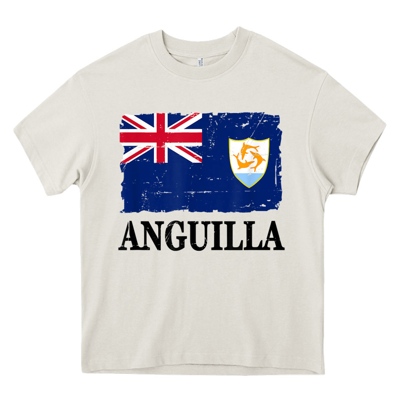 Flag Of Anguilla   Anguilla Banner T Shirt Heavy Core Tee by linhVisuals | Teevron