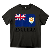 Asphalt flag of anguilla   anguilla banner t shirt Heavy Core Tee - linhVisuals
