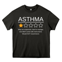 Asphalt funny asthma awareness one star rating inhaler wheezy breath t shirt Heavy Core Tee - linhVisuals