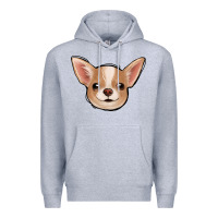 Heather Grey Chihuahua Premium Hoodie - Jasminsmagicworld