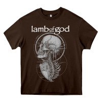 Chocolate Brown lamb of god music concert Heavy Core Tee - linhVisuals