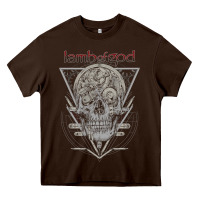 Chocolate Brown lamb of god music concert Heavy Core Tee - linhVisuals