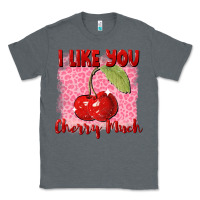 Charcoal Heather I like you cherry much Valentine's Day Classic Tee - FaDigitalArtStudio