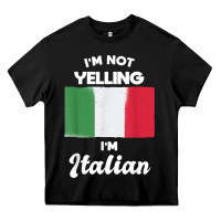 Black i'm not yelling i'm italian t shirt Heavy Core Tee - linhVisuals