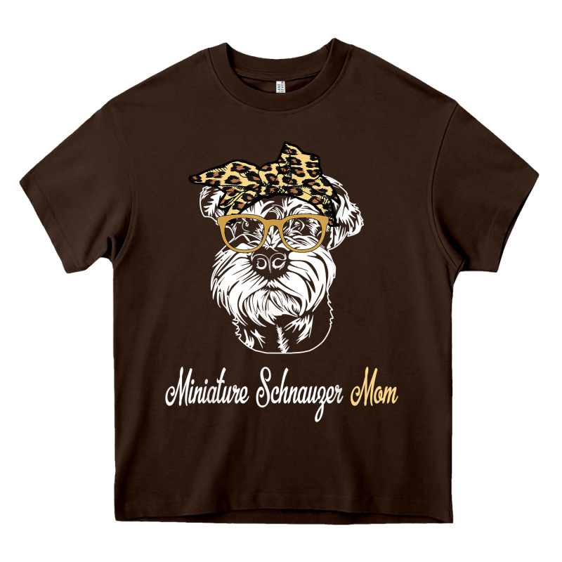 Birthday And Mother's Day Gift Miniature Schnauzer Mom T Shirt Heavy Core Tee by linhVisuals | Teevron