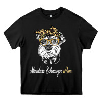 Black birthday and mother's day gift miniature schnauzer mom t shirt Heavy Core Tee - linhVisuals