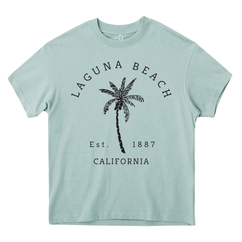 Retro Cool Laguna Beach California Palm Tree Unique Novelty Sweatshirt Heavy Core Tee by linhVisuals | Teevron