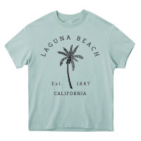 Retro Cool Laguna Beach California Palm Tree Unique Novelty Sweatshirt Heavy Core Tee | Teevron