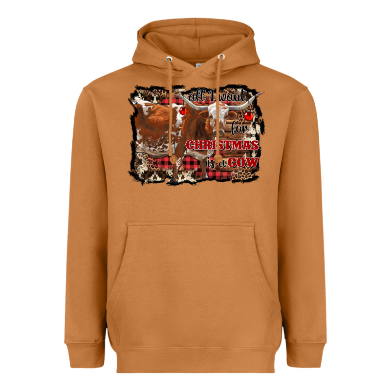 All I Want For Christmas Is A Cow Heavyweight Hoodie by RanaPortraitStore | Teevron