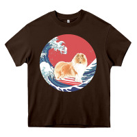 Chocolate Brown rough collie t  shirt rough collie gifts   ocean waves surfing rough c Heavy Core Tee - linhVisuals