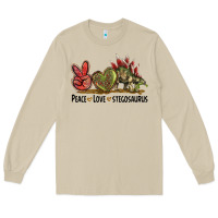 Mushroom Peace Love Stegosaurus Long Sleeve Tee - LillyAllenDesigns
