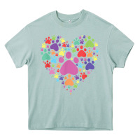 Arona heart paw print dog cat lover valentines day t shirt Heavy Core Tee - linhVisuals