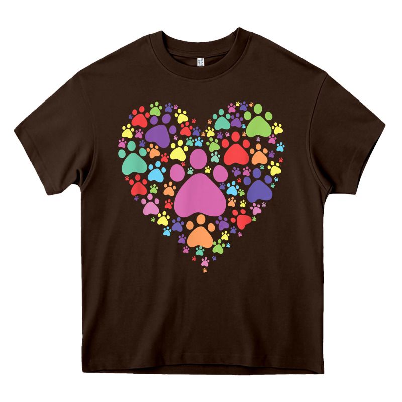 Heart Paw Print Dog Cat Lover Valentines Day T Shirt Heavy Core Tee by linhVisuals | Teevron