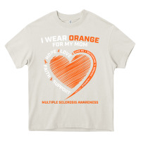 Cream i wear orange for my mom ms multiple sclerosis awareness t shirt Heavy Core Tee - linhVisuals