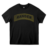 Black army ranger tab subdued infantry grunt pullover hoodie Heavy Core Tee - linhVisuals