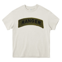 Cream army ranger tab subdued infantry grunt pullover hoodie Heavy Core Tee - linhVisuals