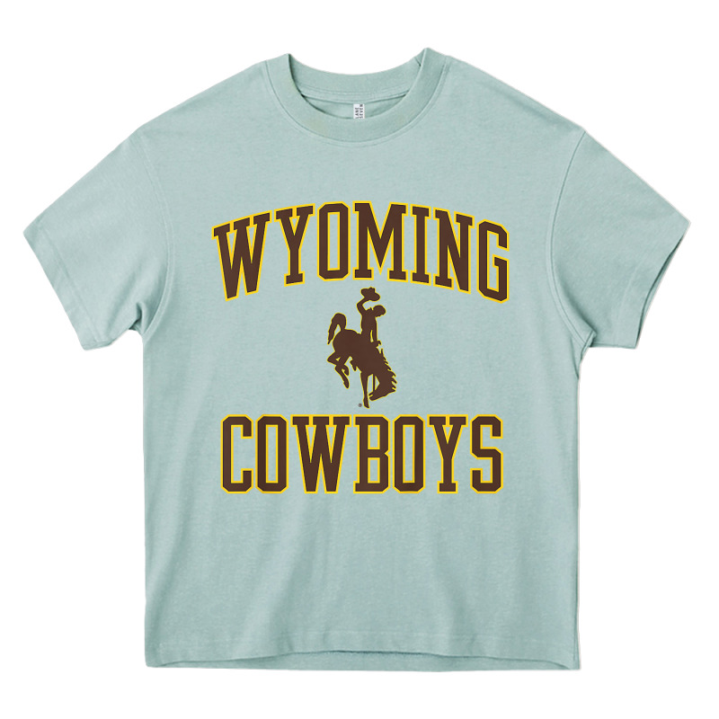 Kids Wyoming Cowboys Apparel Gameday Arch Over Cowboys T Shirt Heavy Core Tee by linhVisuals | Teevron
