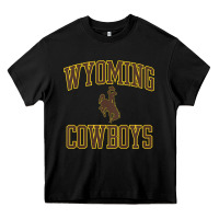 Black kids wyoming cowboys apparel gameday arch over cowboys t shirt Heavy Core Tee - linhVisuals