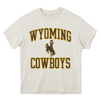 Cream kids wyoming cowboys apparel gameday arch over cowboys t shirt Heavy Core Tee - linhVisuals