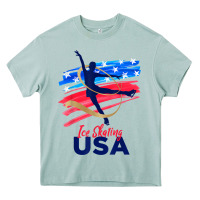 Arona ice skating dance support the team tshirt usa flag t shirt Heavy Core Tee - linhVisuals