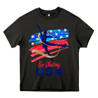Asphalt ice skating dance support the team tshirt usa flag t shirt Heavy Core Tee - linhVisuals