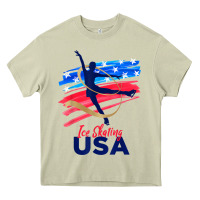 Mossy ice skating dance support the team tshirt usa flag t shirt Heavy Core Tee - linhVisuals