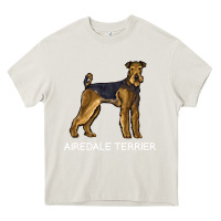 Cream airedale terrier crazy dog lover sweatshirt Heavy Core Tee - linhVisuals