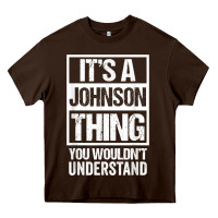 Chocolate Brown it's a johnson thing   you wouldn't understand   family name t shirt Heavy Core Tee - linhVisuals
