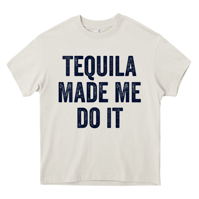 Womens Tequila Made Me Do It Tank Tops For Women Summer Drinking Tank Heavy Core Tee by linhVisuals | Teevron