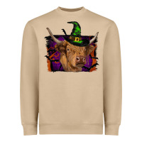 Mushroom highland cow halloween Heavyweight Sweatshirt - RanaPortraitStore