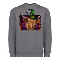 Storm highland cow halloween Heavyweight Sweatshirt - RanaPortraitStore