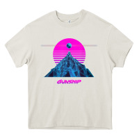Cream pink sun   official gunship t shirt Heavy Core Tee - linhVisuals