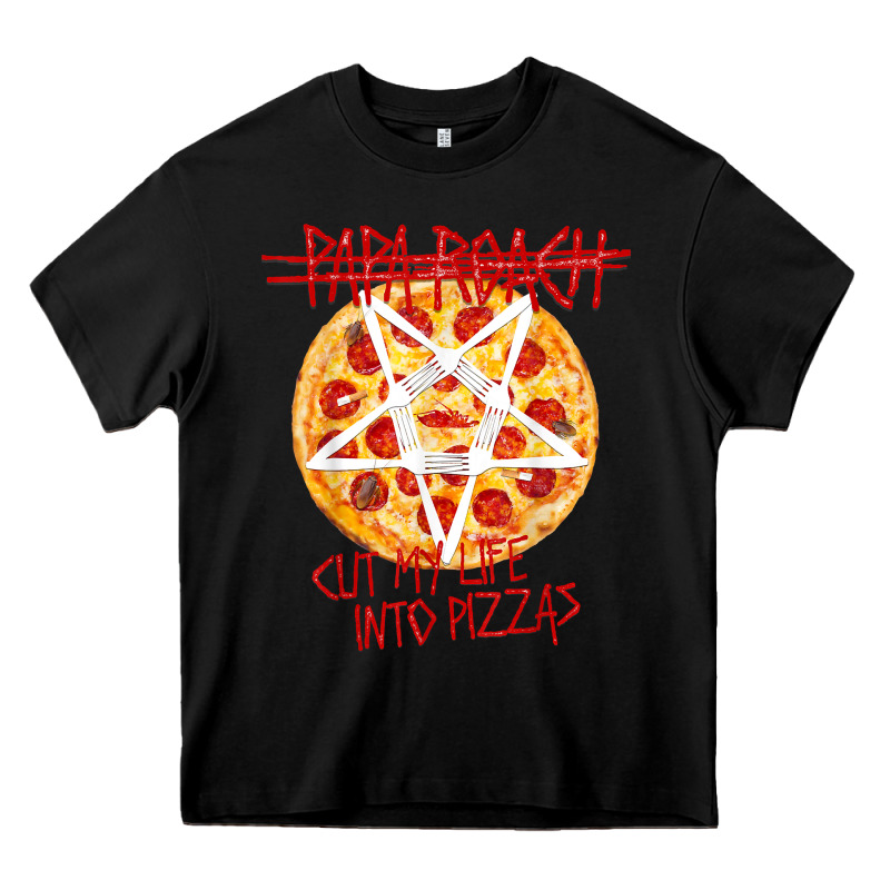 Papa Roach   Official Merchandise  Cut My Life Into Pizzas T Shirt Heavy Core Tee by linhVisuals | Teevron