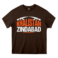 Chocolate Brown sikh khalistan zindabad singh punjabi t shirt Heavy Core Tee - linhVisuals